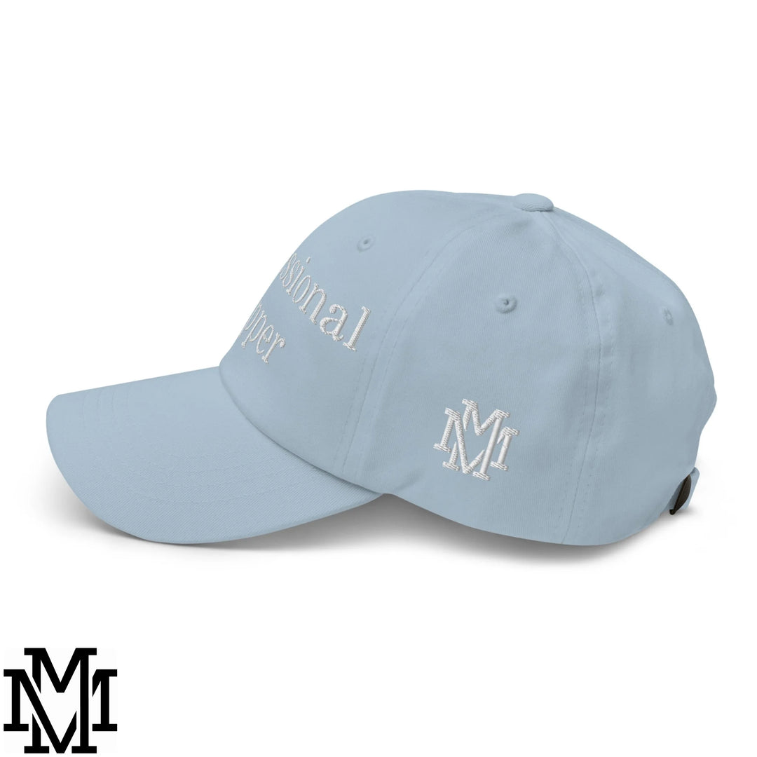 Professional Yapper Embroidered Unstructured Dad Hat - Light Blue