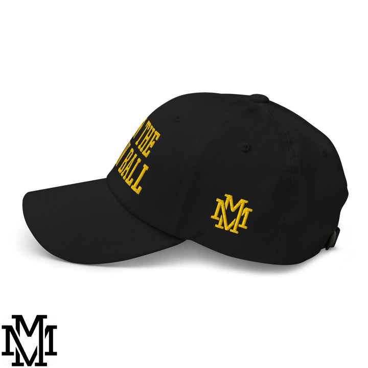 Run The Damn Ball Embroidered Unstructured Dad Hat - Black