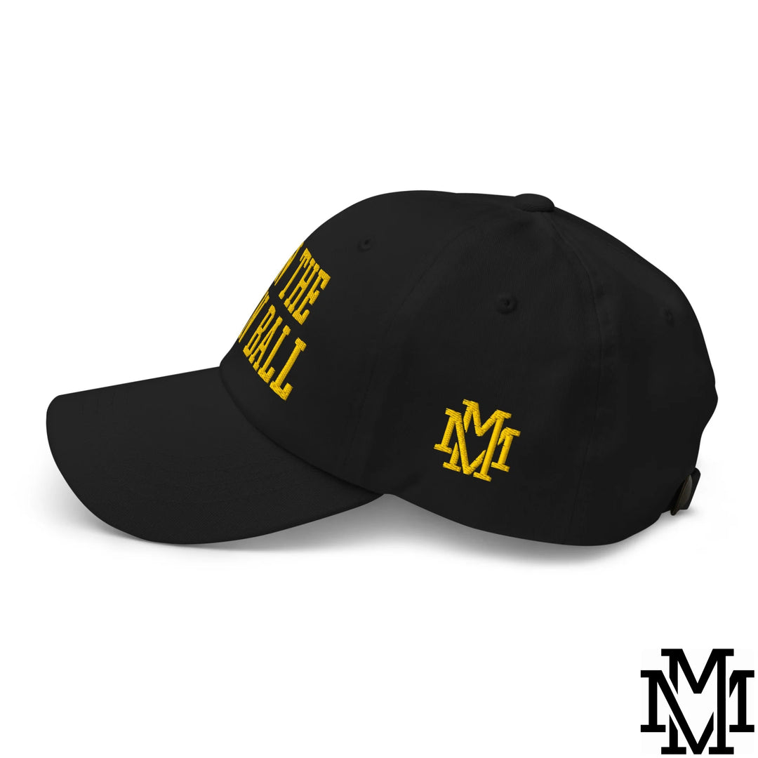 Run The Damn Ball Embroidered Unstructured Dad Hat - Black