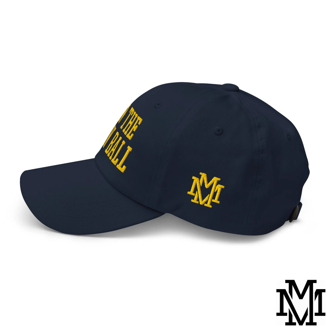 Run The Damn Ball Embroidered Unstructured Dad Hat - Navy
