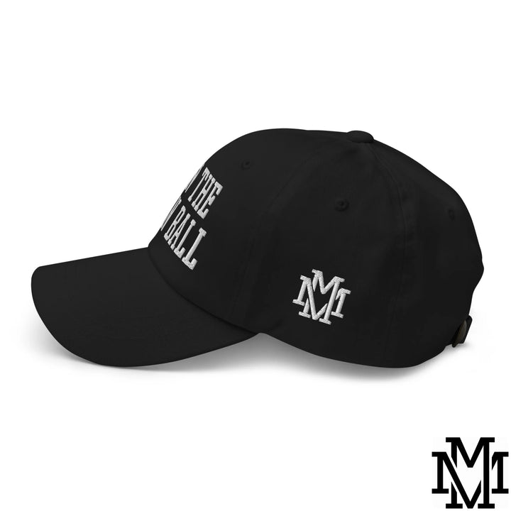 Run The Damn Ball Embroidered Unstructured Dad Hat - Black