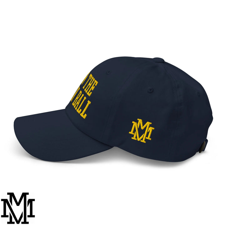 Run The Damn Ball Embroidered Unstructured Dad Hat - Navy