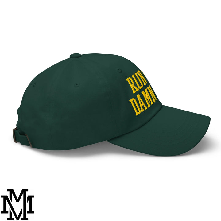 Run The Damn Ball Embroidered Unstructured Dad Hat - Spruce