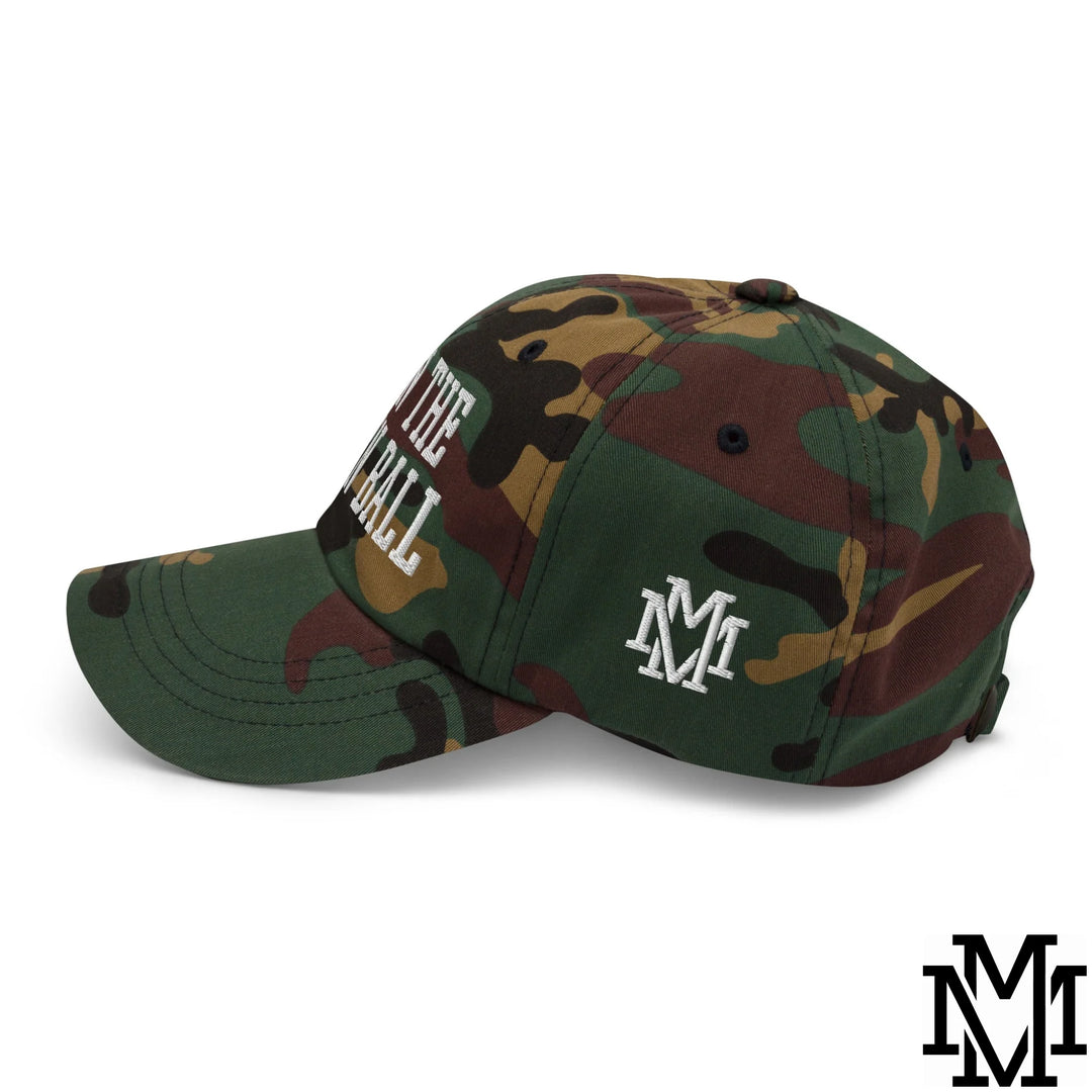 Run The Damn Ball Embroidered Unstructured Dad Hat - Green Camo