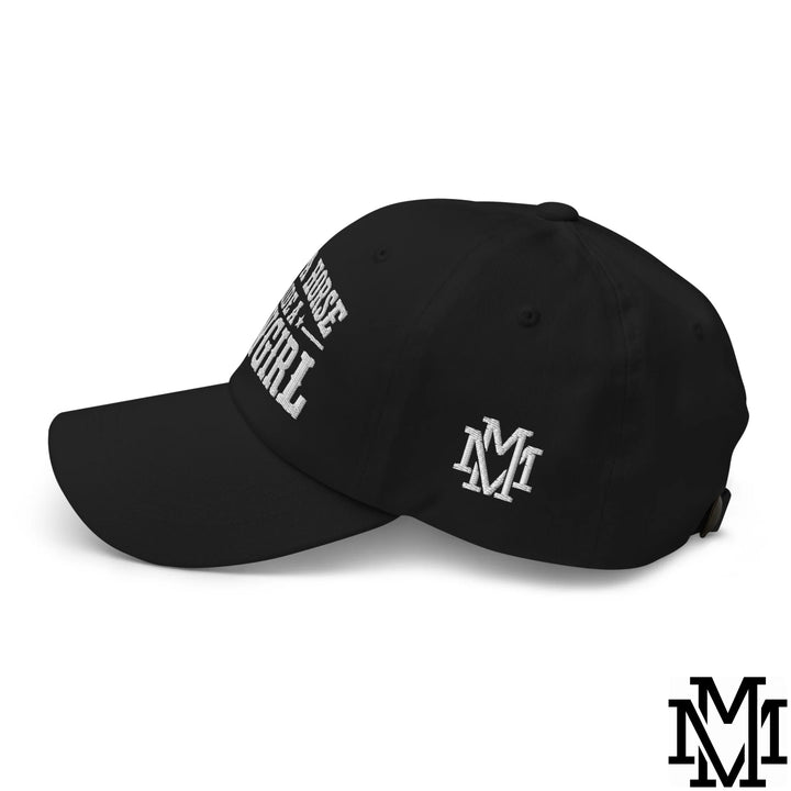 Save a Horse Ride a Cowgirl Embroidered Unstructured Dad Hat - Black