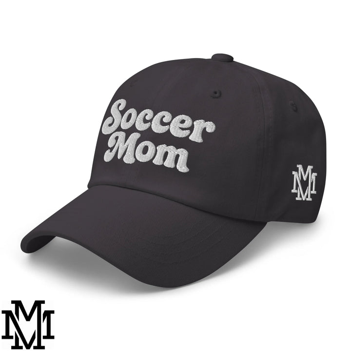 Soccer Mom Embroidered Unstructured Dad Hat - Dark Grey