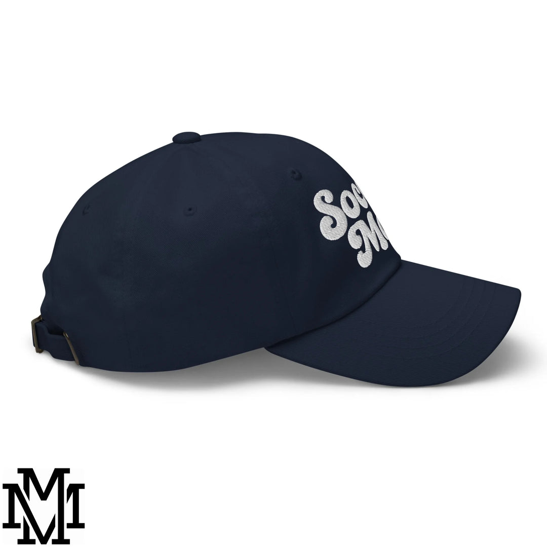 Soccer Mom Embroidered Unstructured Dad Hat - Navy
