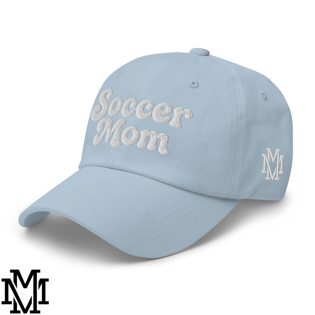Soccer Mom Embroidered Unstructured Dad Hat - Light Blue