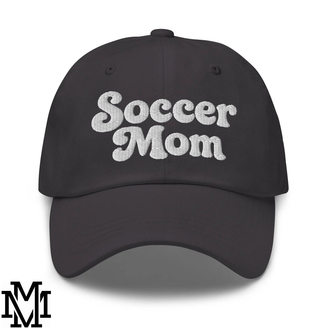 Soccer Mom Embroidered Unstructured Dad Hat - Dark Grey