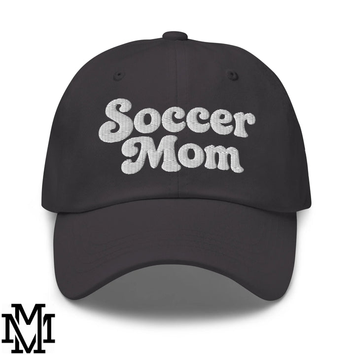 Soccer Mom Embroidered Unstructured Dad Hat - Dark Grey