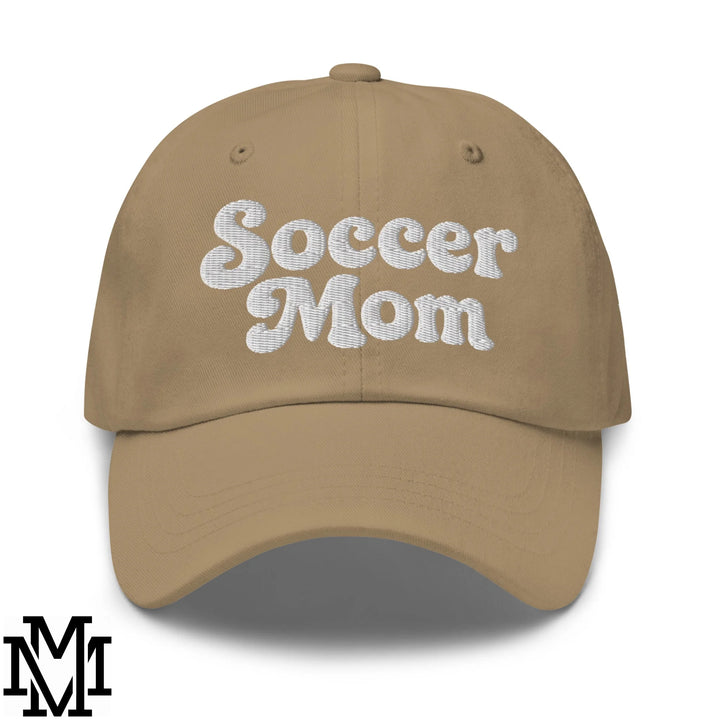 Soccer Mom Embroidered Unstructured Dad Hat - Khaki