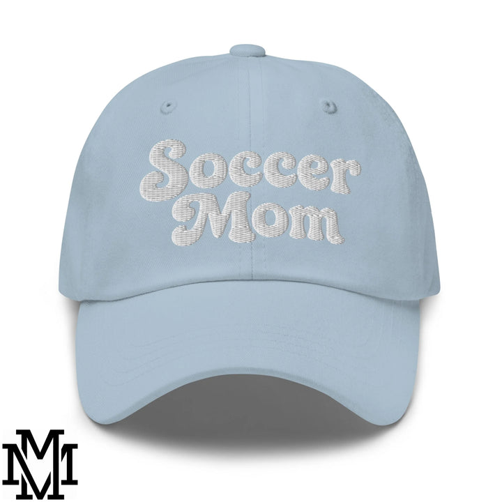 Soccer Mom Embroidered Unstructured Dad Hat - Light Blue