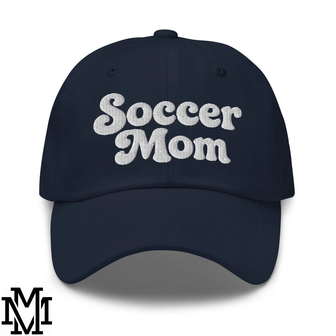 Soccer Mom Embroidered Unstructured Dad Hat - Navy