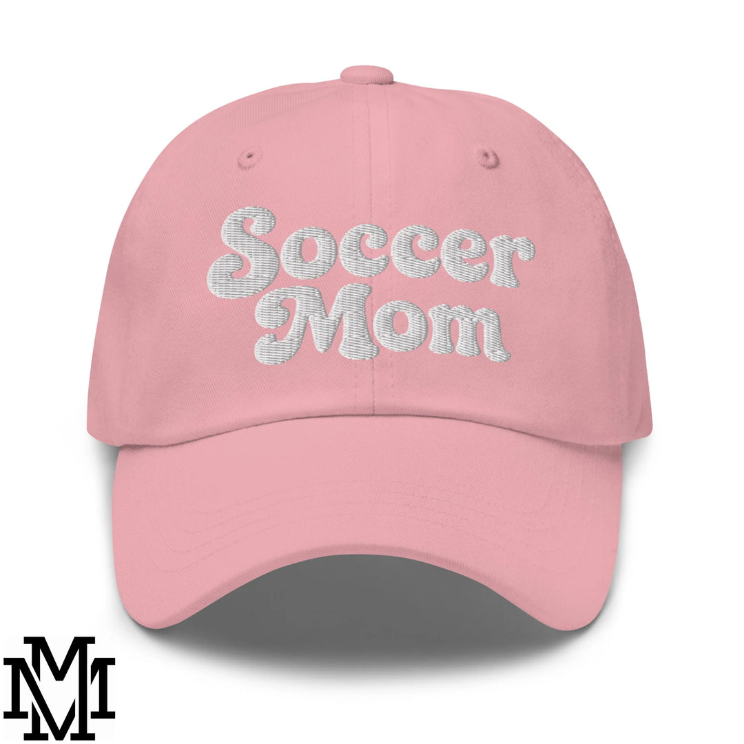 Soccer Mom Embroidered Unstructured Dad Hat - Pink