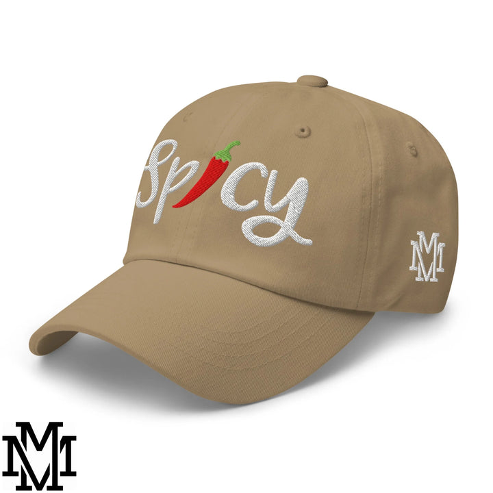 Spicy Chilli Pepper Embroidered Unstructured Dad Hat - Khaki
