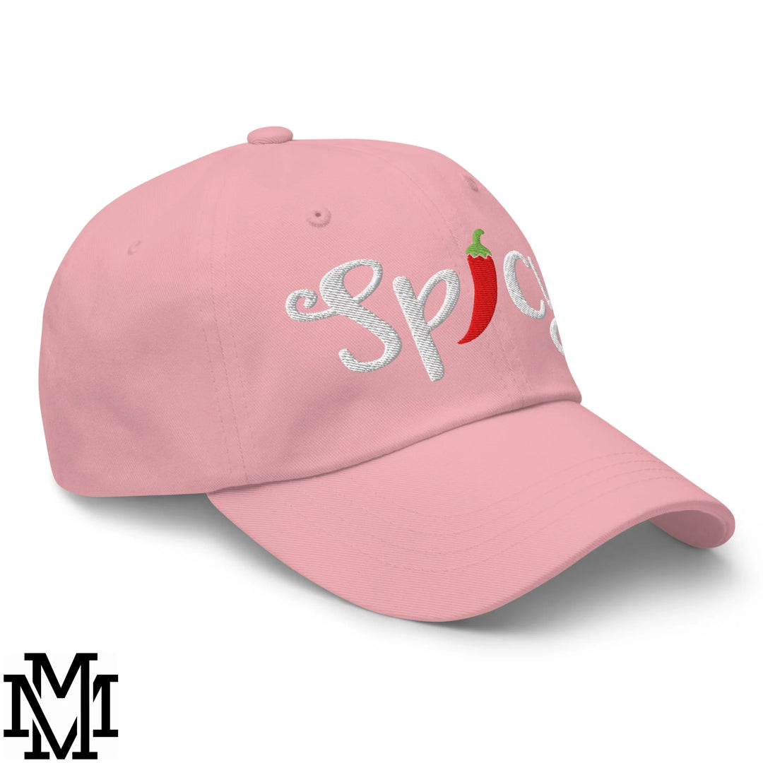 Spicy Chilli Pepper Embroidered Unstructured Dad Hat - Pink