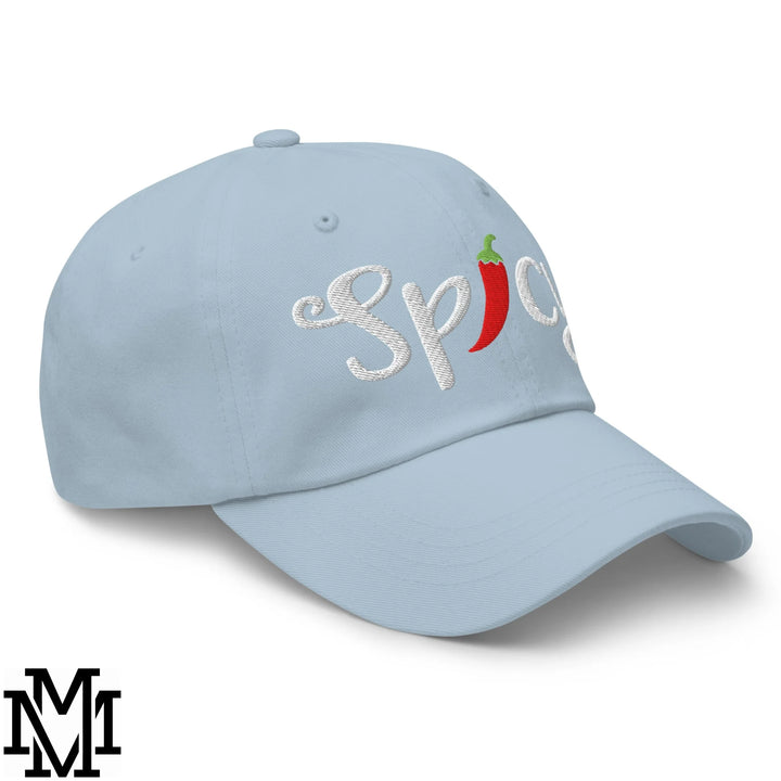Spicy Chilli Pepper Embroidered Unstructured Dad Hat - Light Blue