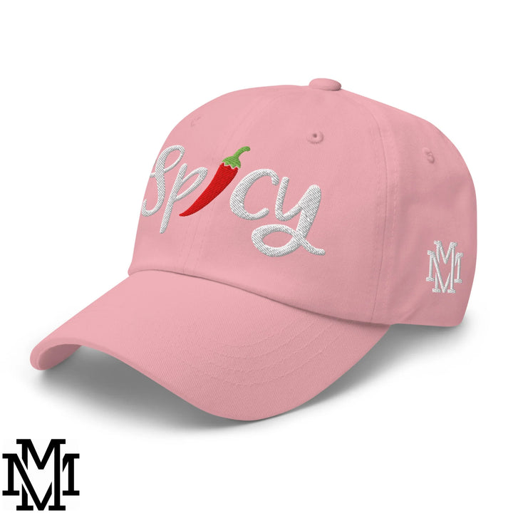 Spicy Chilli Pepper Embroidered Unstructured Dad Hat - Pink