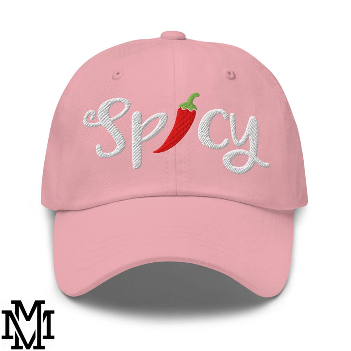 Spicy Chilli Pepper Embroidered Unstructured Dad Hat - Pink
