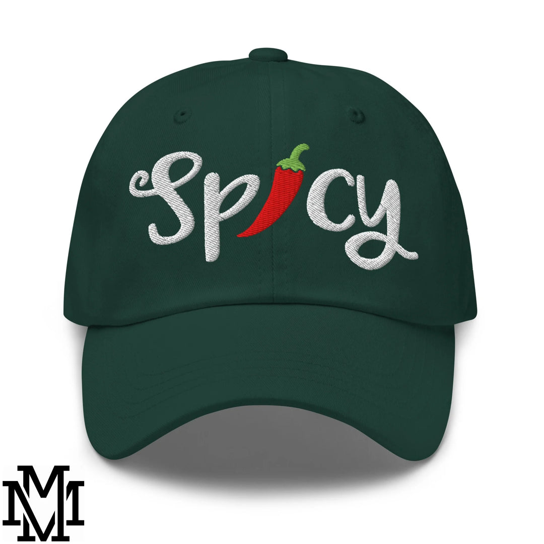 Spicy Chilli Pepper Embroidered Unstructured Dad Hat - Spruce