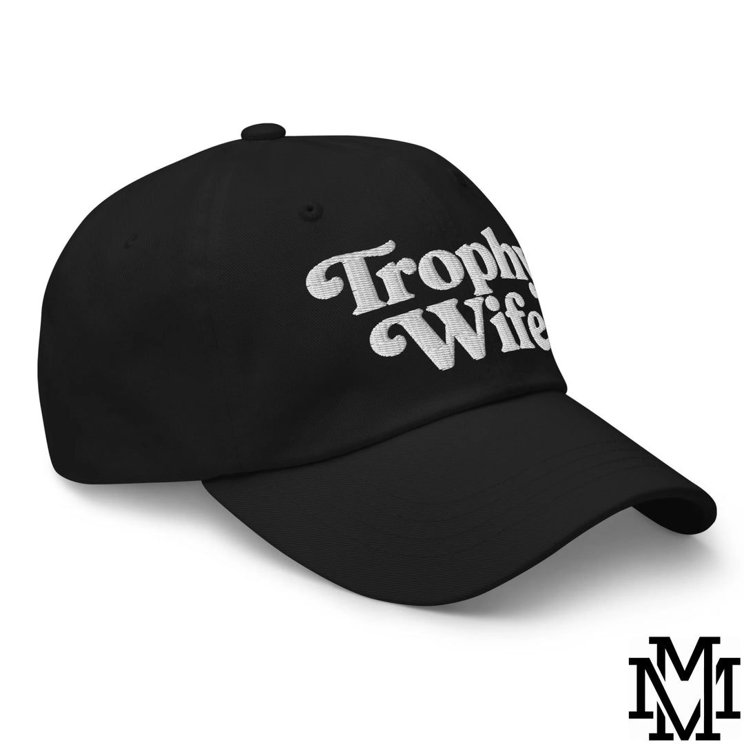 Trophy Wife Embroidered Unstructured Dad Hat - Black
