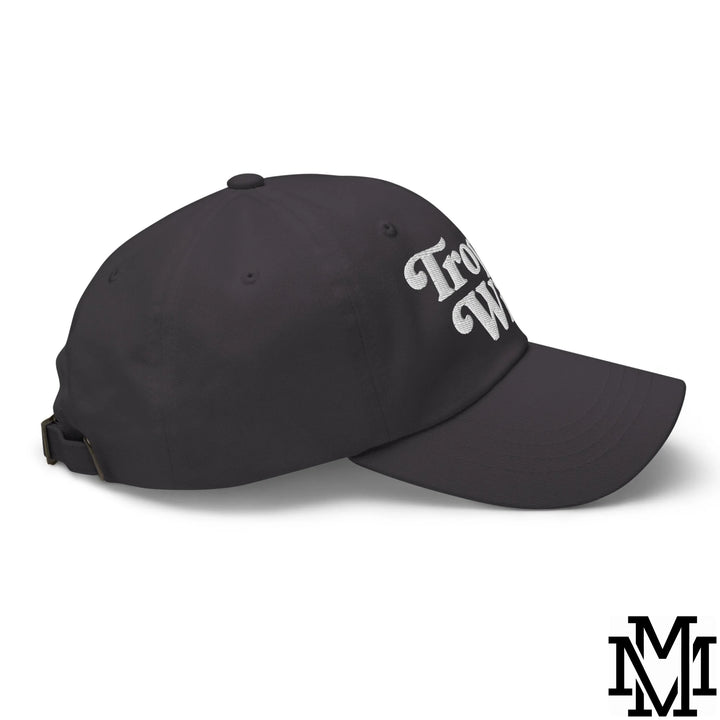 Trophy Wife Embroidered Unstructured Dad Hat - Dark Grey