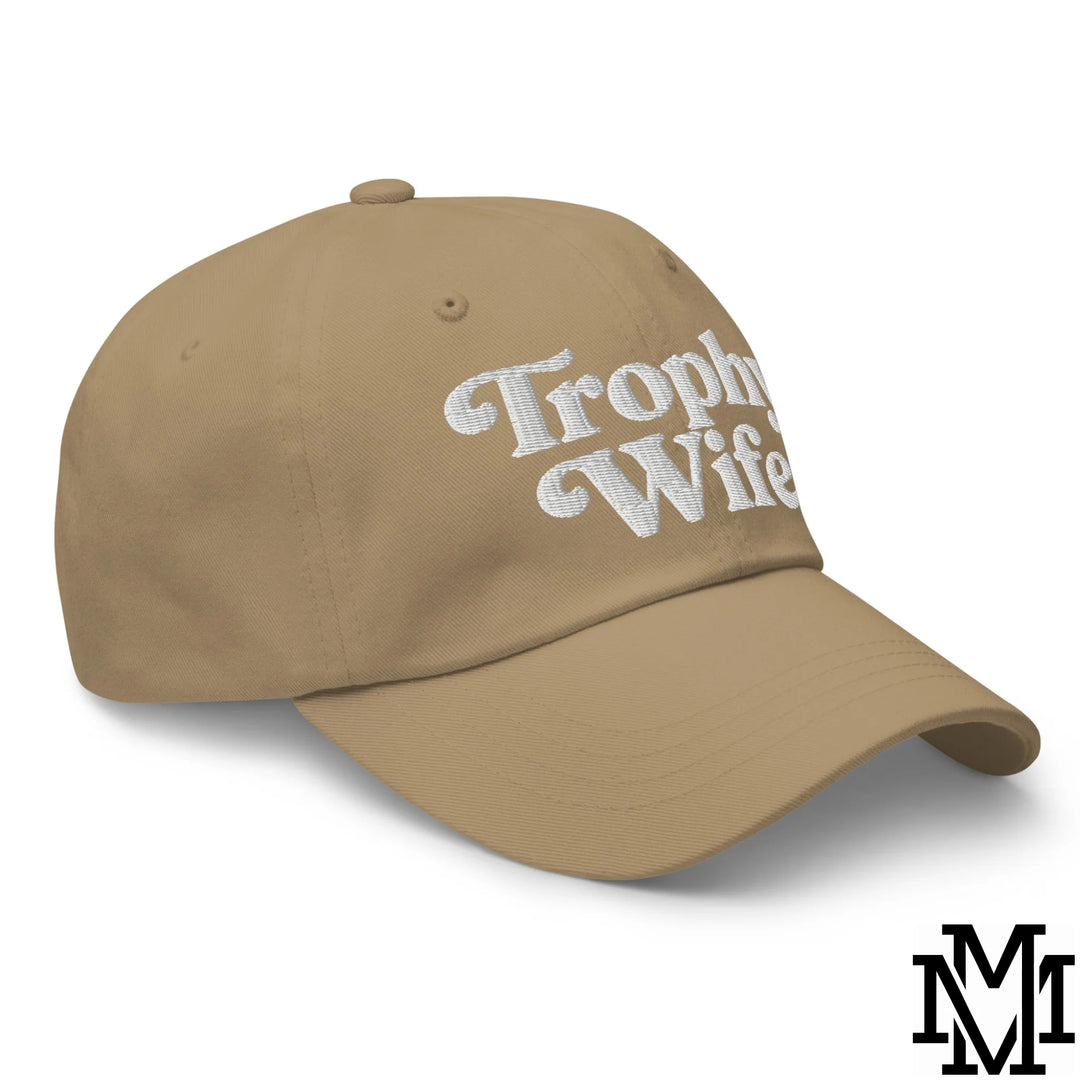 Trophy Wife Embroidered Unstructured Dad Hat - Khaki