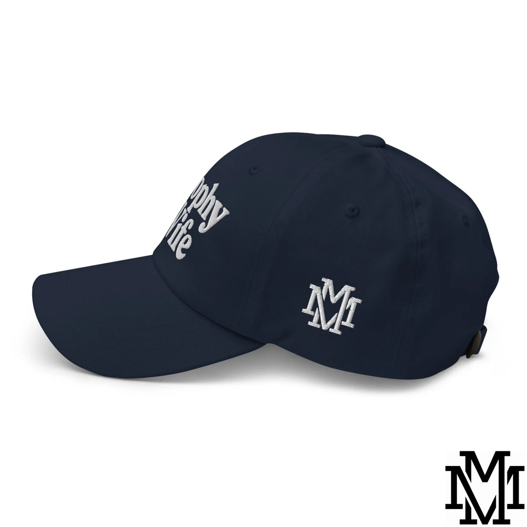 Trophy Wife Embroidered Unstructured Dad Hat - Navy