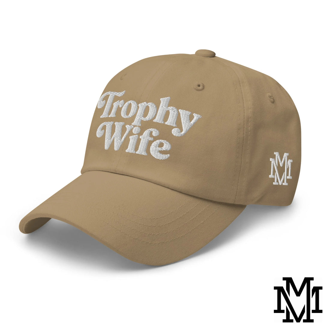 Trophy Wife Embroidered Unstructured Dad Hat - Khaki