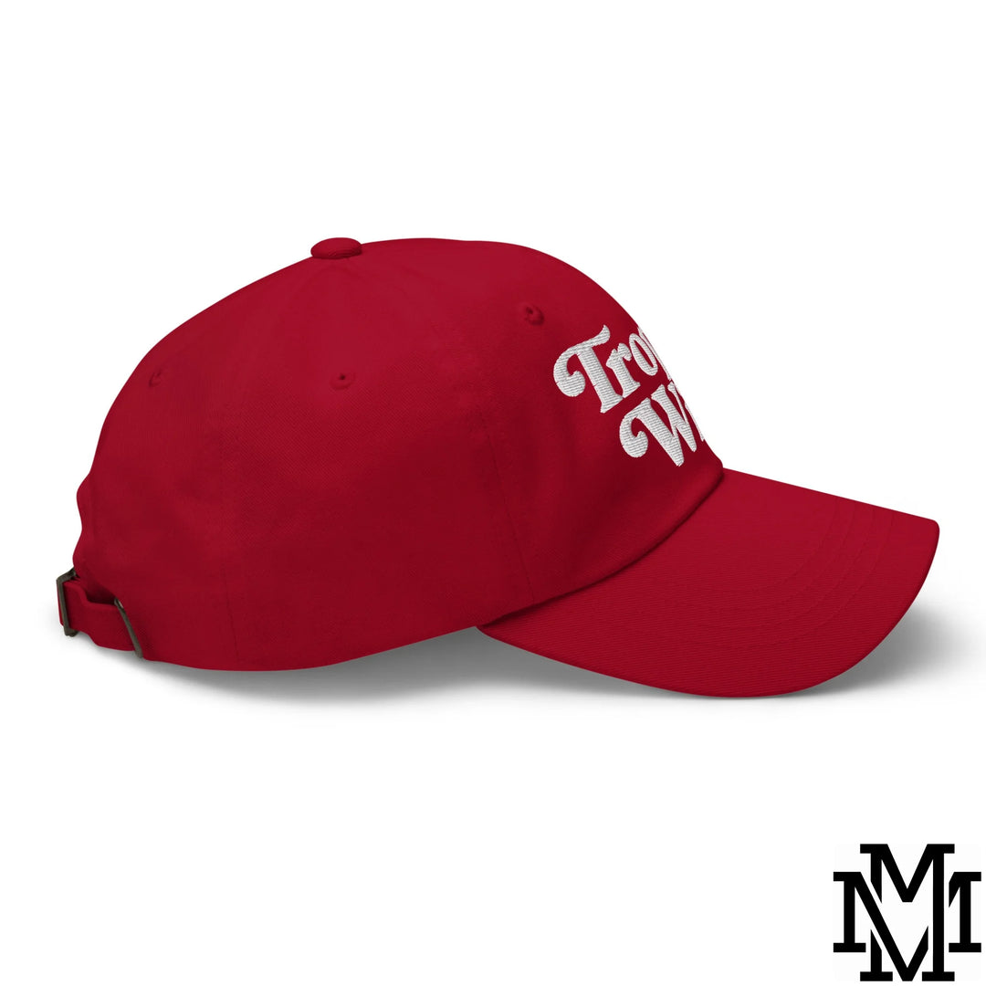 Trophy Wife Embroidered Unstructured Dad Hat - Cranberry