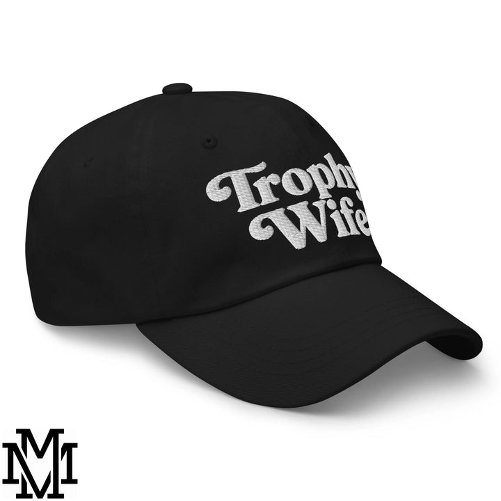 Trophy Wife Embroidered Unstructured Dad Hat - Black