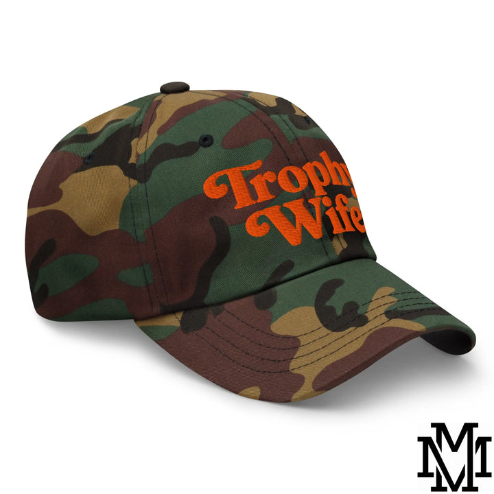 Trophy Wife Embroidered Unstructured Dad Hat - Green Camo