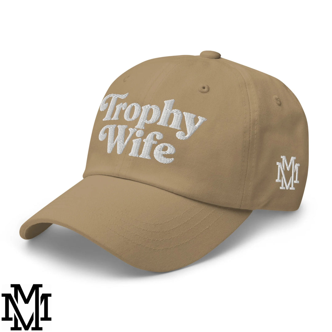 Trophy Wife Embroidered Unstructured Dad Hat - Khaki