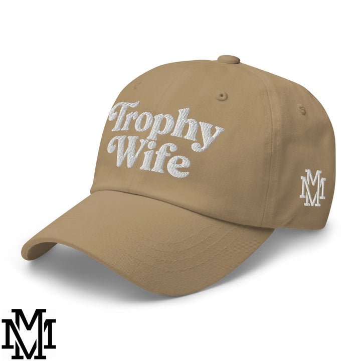 Trophy Wife Embroidered Unstructured Dad Hat - Khaki