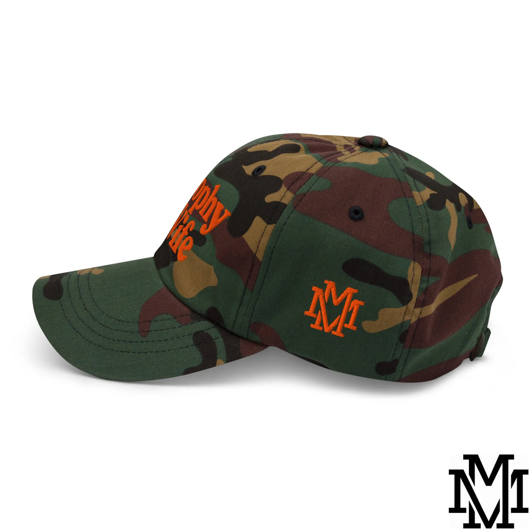 Trophy Wife Embroidered Unstructured Dad Hat - Green Camo