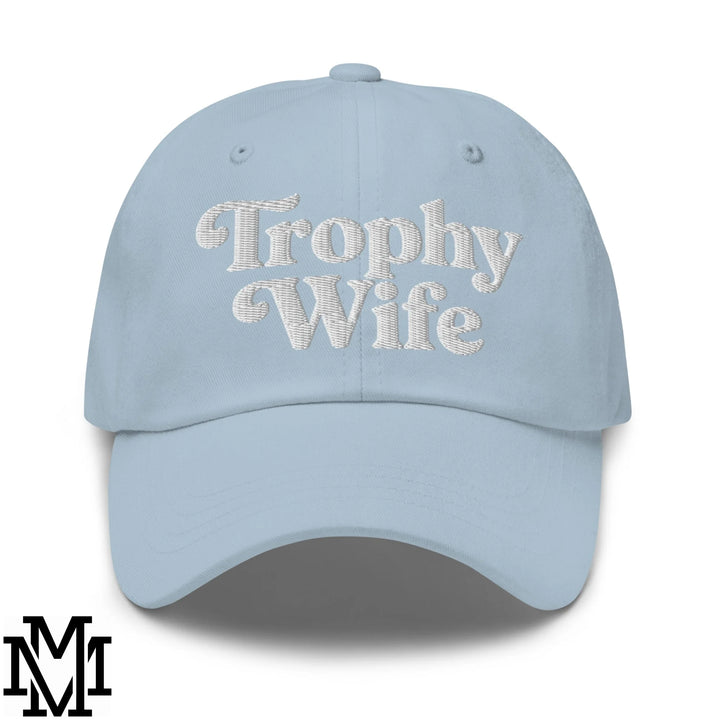 Trophy Wife Embroidered Unstructured Dad Hat - Light Blue
