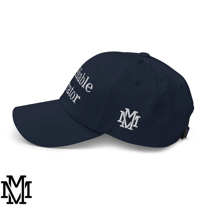 Unreliable Narrator Embroidered Unstructured Dad Hat - Navy