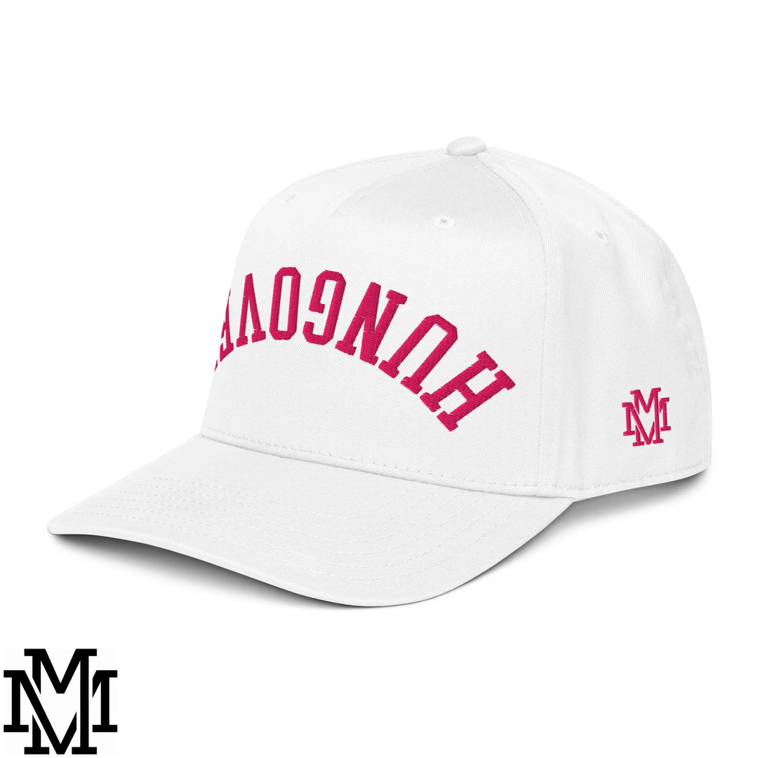 Upside Down Hangover Embroidered Baseball Snapback Hat - White