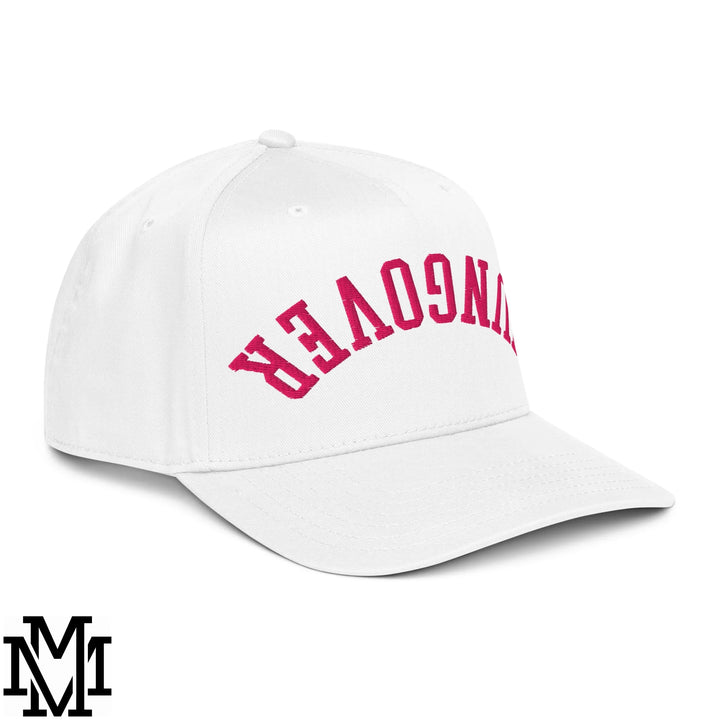Upside Down Hangover Embroidered Baseball Snapback Hat - White