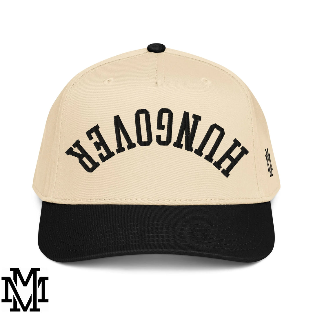 Upside Down Hangover Embroidered Baseball Snapback Hat - Black Natural