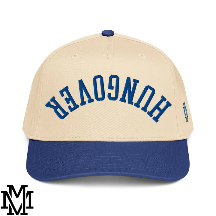 Upside Down Hangover Embroidered Baseball Snapback Hat - Royal Natural