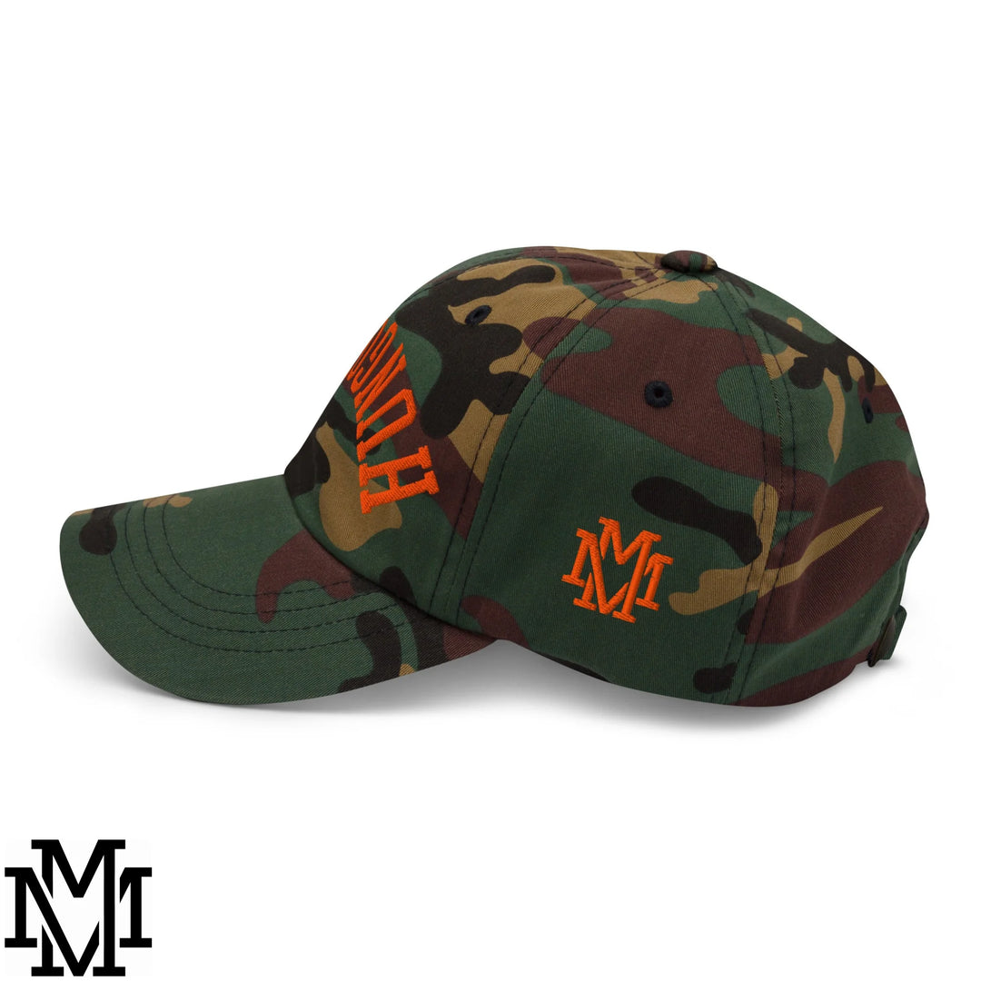 Upside Down Hangover Embroidered Unstructured Dad Hat - Green Camo