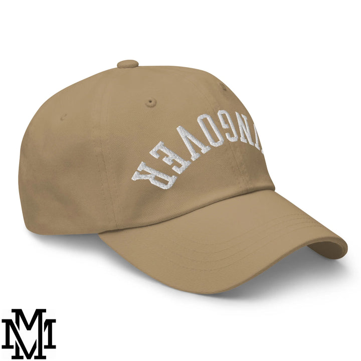 Upside Down Hangover Embroidered Unstructured Dad Hat - Khaki