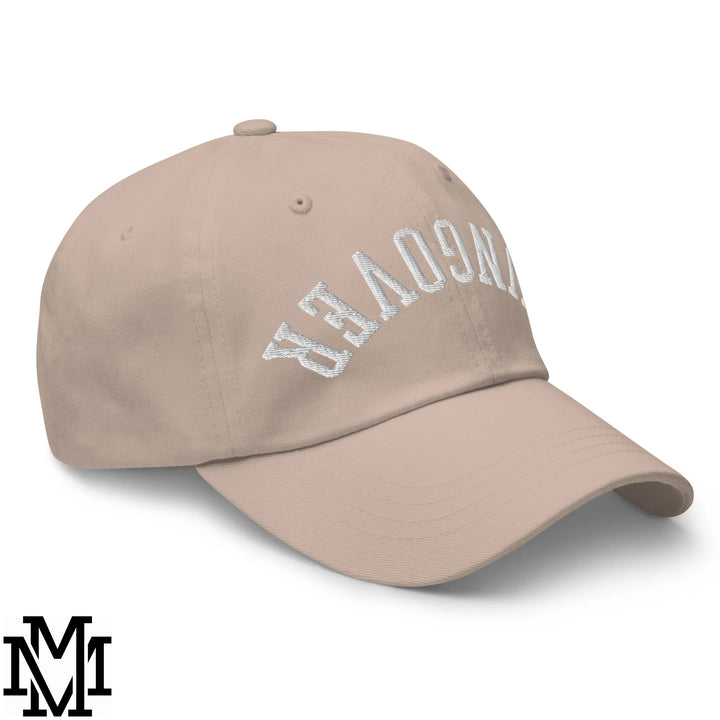 Upside Down Hangover Embroidered Unstructured Dad Hat - Stone