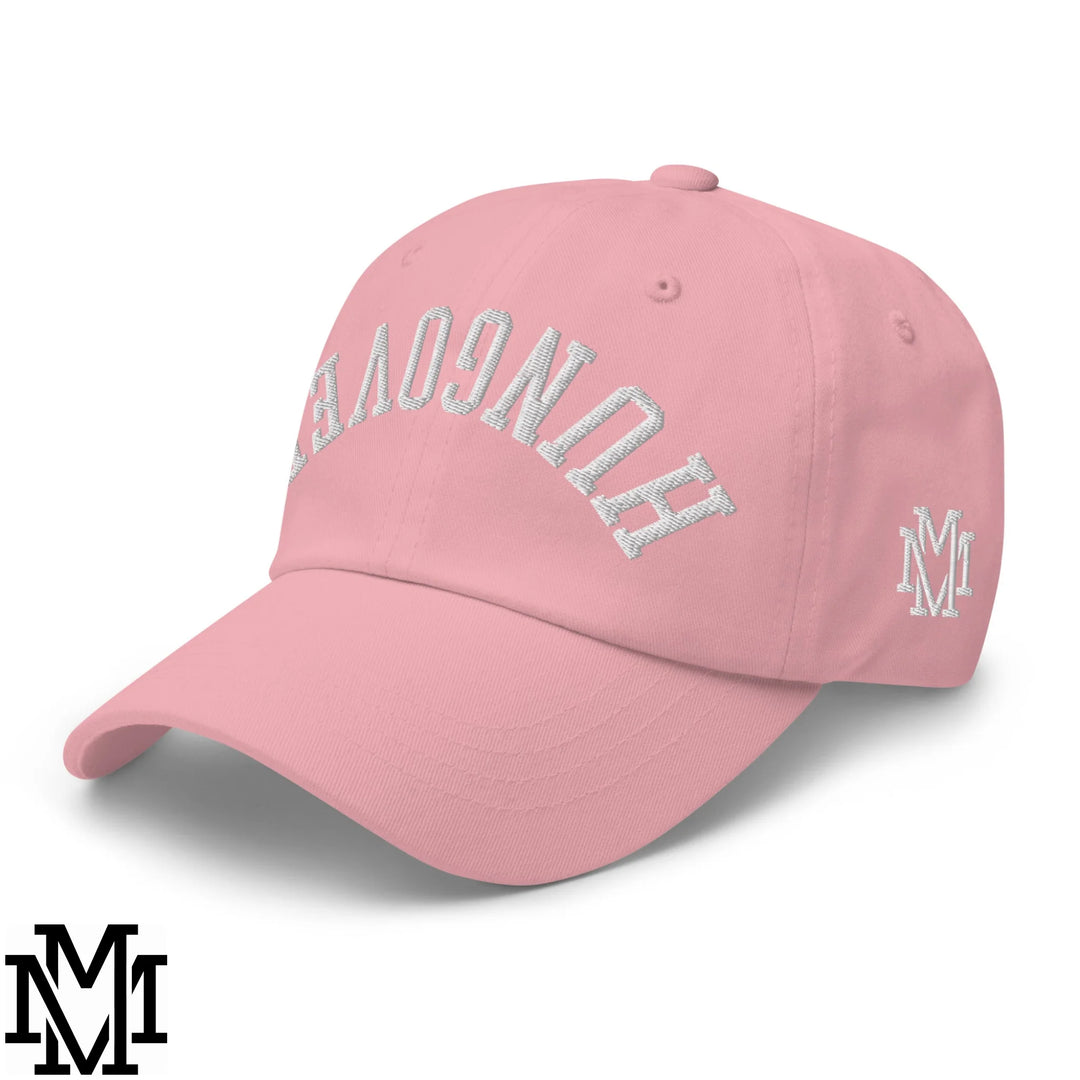 Upside Down Hangover Embroidered Unstructured Dad Hat - Pink