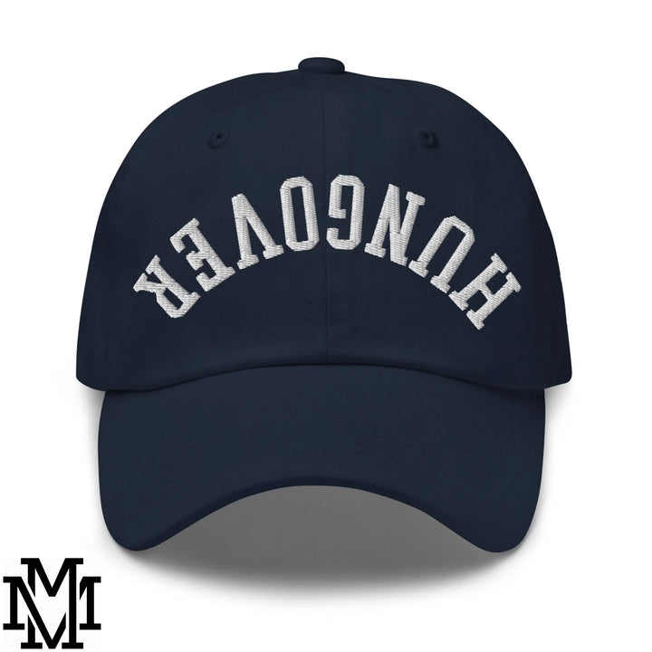 Upside Down Hangover Embroidered Unstructured Dad Hat - Navy