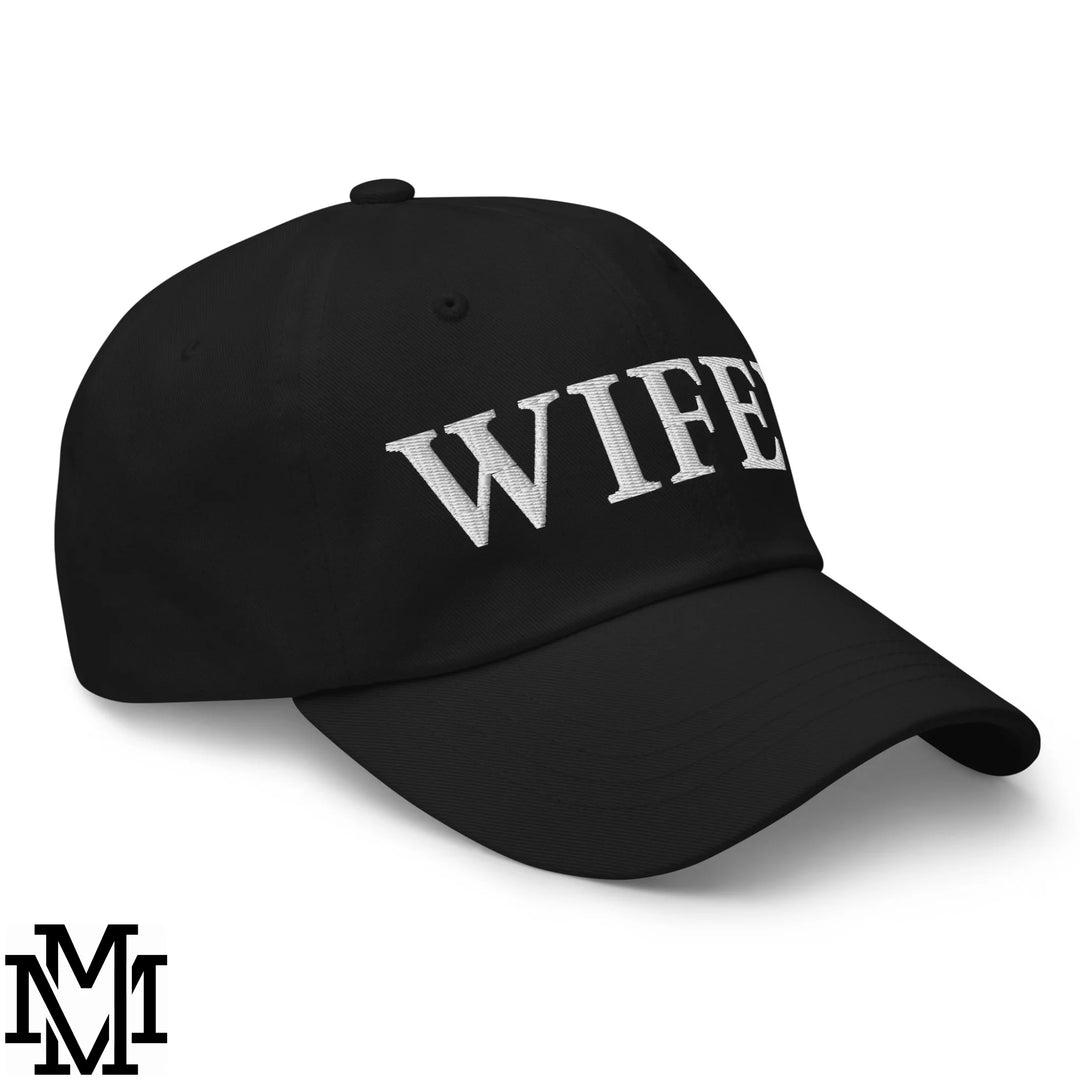 Wifey Embroidered Unstructured Dad Hat - Black