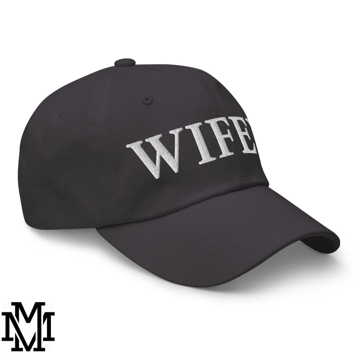 Wifey Embroidered Unstructured Dad Hat - Dark Grey