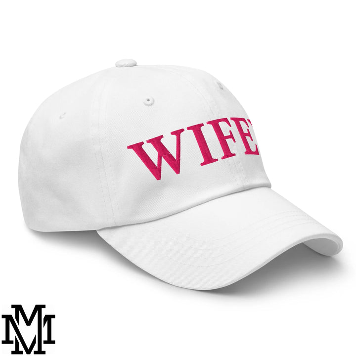Wifey Embroidered Unstructured Dad Hat - White