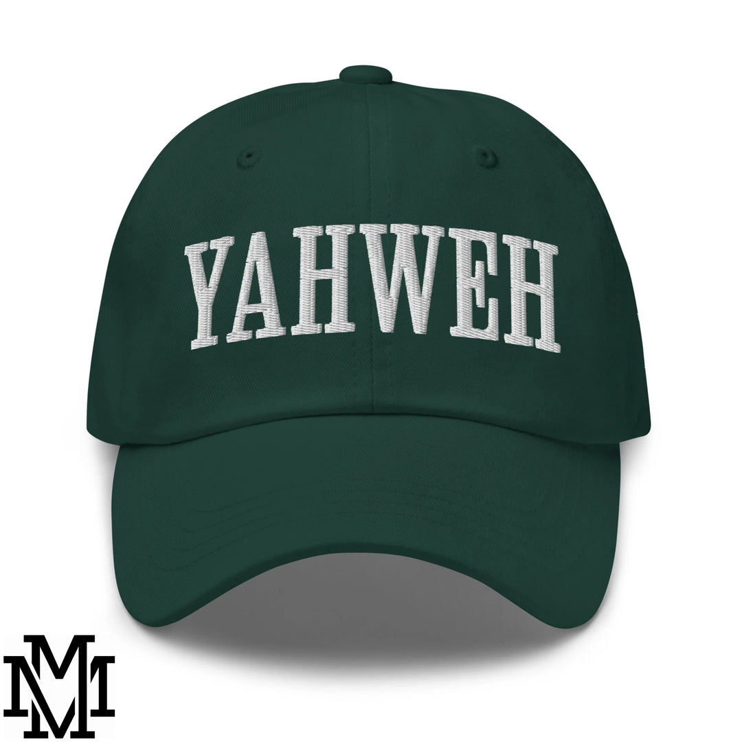Yahweh Embroidered Unstructured Dad Hat - Spruce